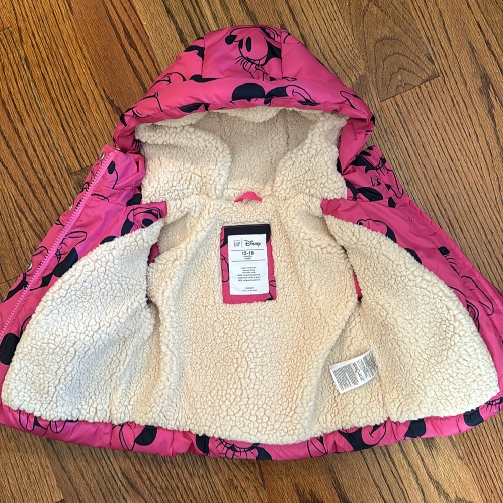 GAP DISNEY MINNIE SHERPA/ WATERPROOF winter coat βοΈπ - Picture 4 of 5